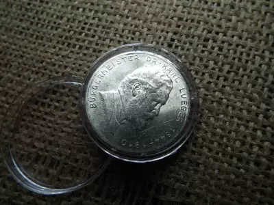 Ausztria , ezüst 2 schilling 1935 Death of Karl Lueger