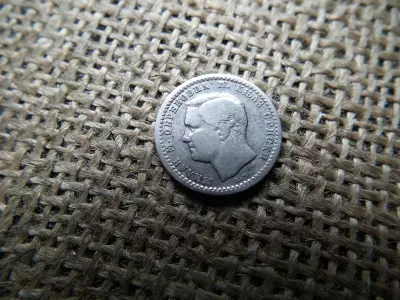 Szerbia , ezüst 50 Para 1875 - Milan Obrenović IV