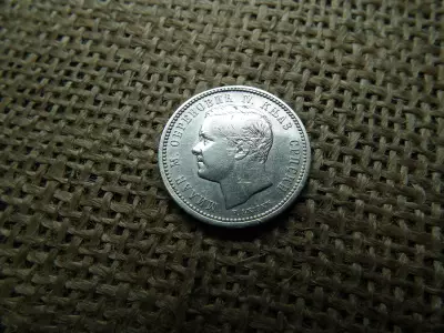 Szerbia , ezüst 1 dinár 1875 , 1 Dinar - Milan Obrenović IV 