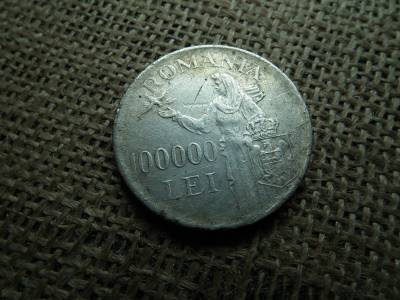 Románia 100000 lei 1946 , ezüst 