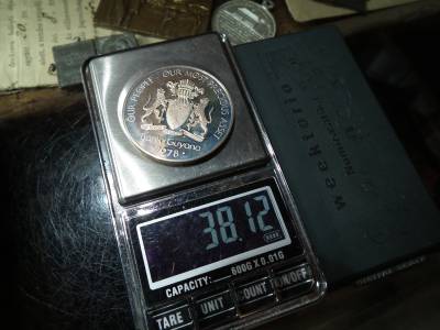 Guyana ezüst 5 dollár 1978 , dollars , PP ,Függetlenség