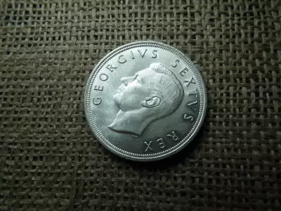 Dél Afrika ezüst  5 schilling 1952 , Shillings - George VI 