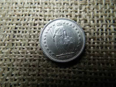 Svájc , ezüst 1 frank 1958  , franc