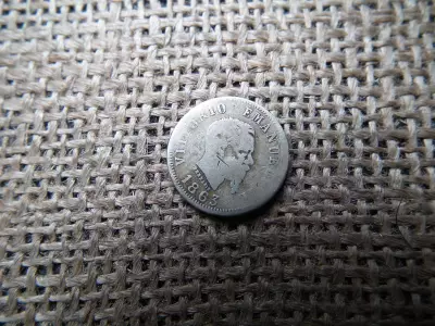 Olaszország , ezüst 50 Centesimi 1863 N BN- Victor Emmanuel II