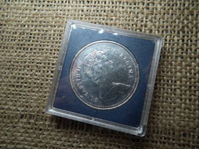 Kanada , ezüst 1 dollár 1989 , 1 Dollar - Elizabeth II MacKenzie River