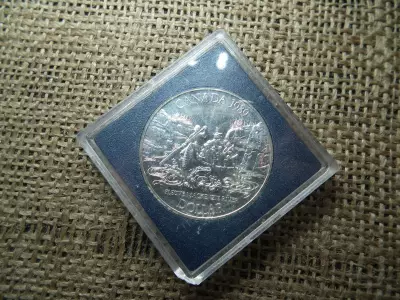 Kanada , ezüst 1 dollár 1989 , 1 Dollar - Elizabeth II MacKenzie River