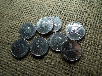 Vatikán 100 lire 1991 , 100 líra - II. János Pál feltámadása ár / db , rolnis , verdefényes ! 