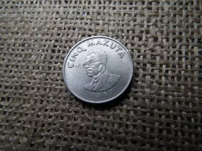 Kongó 5 makuta 1967 , congo 