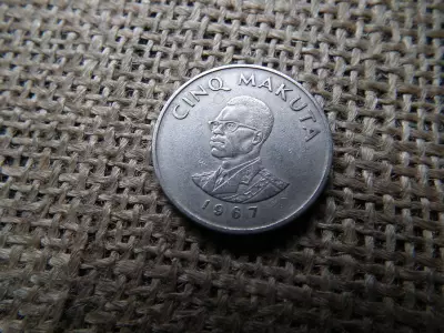 Kongó 5 makuta 1967 , congo 