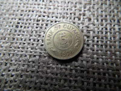 Guyana 5 cents 1978 , cent 