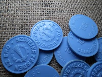 CSANÁDPALOTA ÁFÉSZ - MŰANYAG ZSETON - 100 , ár/db 