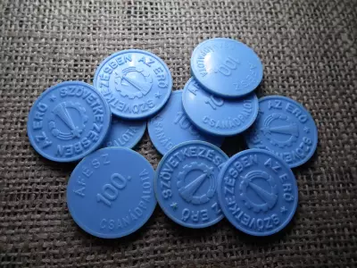 CSANÁDPALOTA ÁFÉSZ - MŰANYAG ZSETON - 100 , ár/db 