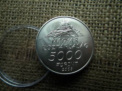 Ezüst 5000 forint 2003 BU , Hollókő 