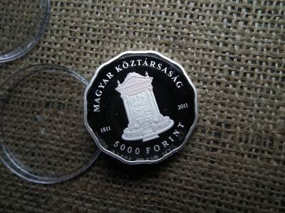 Ezüst 5000 forint 2011 PP , DEÁK TÉRI EVANGÉLIKUS TEMPLOM