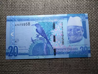 Gambia 20 dalasis 2015 UNC , C1