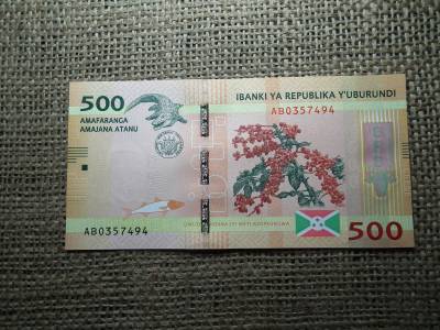 Burundi 500 francs 2015 , UNC , C1