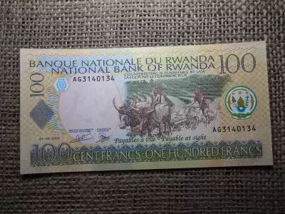 Ruanda 100 francs 2003 , UNC , C1