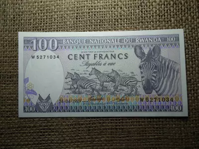 Ruanda 100 francs 1989 , UNC , C1