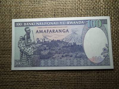 Ruanda 100 francs 1989 , UNC , C1