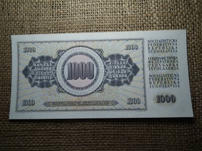 Jugoszlávia 1000 dinara 1981 , dínár , UNC , C1