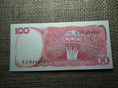 Indonézia 100 rupiah 1984 , UNC , X előtag , C1 