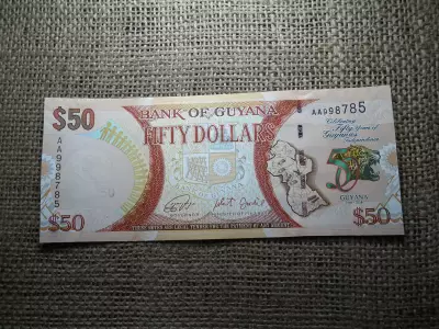 Guyana 50 dollars 2016 , dollár , unc , C1