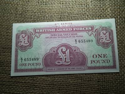 Brit Fegyveres Erők 1 pound 1956 , font , UNC , C1