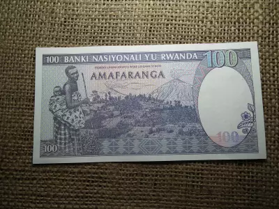Ruanda 100 francs 1989 , UNC , C1