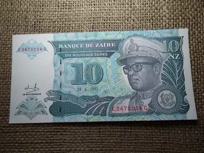 Zaire 10 zaire 1993 UNC , C1