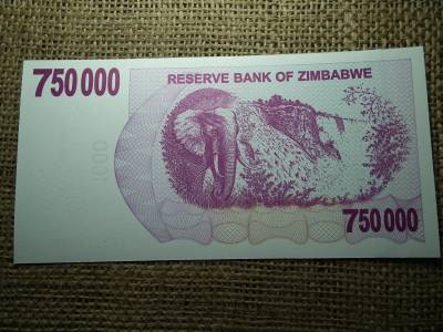 Zimbabwe 750000 dollars 2007 , dollár , UNC , C1