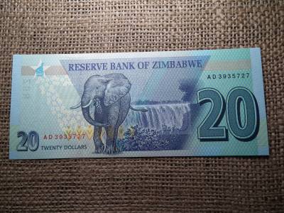 Zimbabwe 20 dollars 2020 , dollár , UNC , C1
