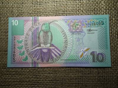 Suriname 10 gulden 2000 , UNC , C1