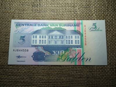 Suriname 5 gulden 1998 , UNC , C1