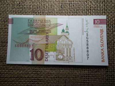Szlovénia 10 tolarjev 1992 UNC , C1