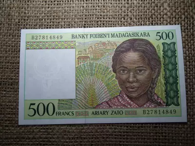 Madagaszkár 500 ariary , francs  1996 - 2004 UNC , C1