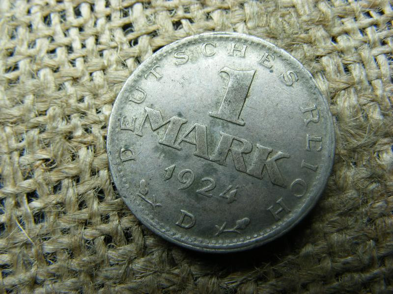 Ezüst 1 márka érme, 1924, D