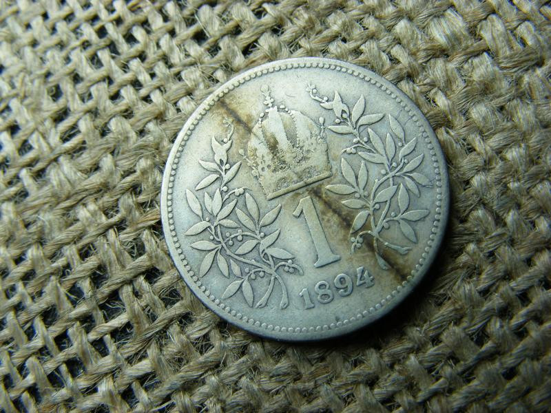 Ezüst 1 korona érme, 1894, Corona