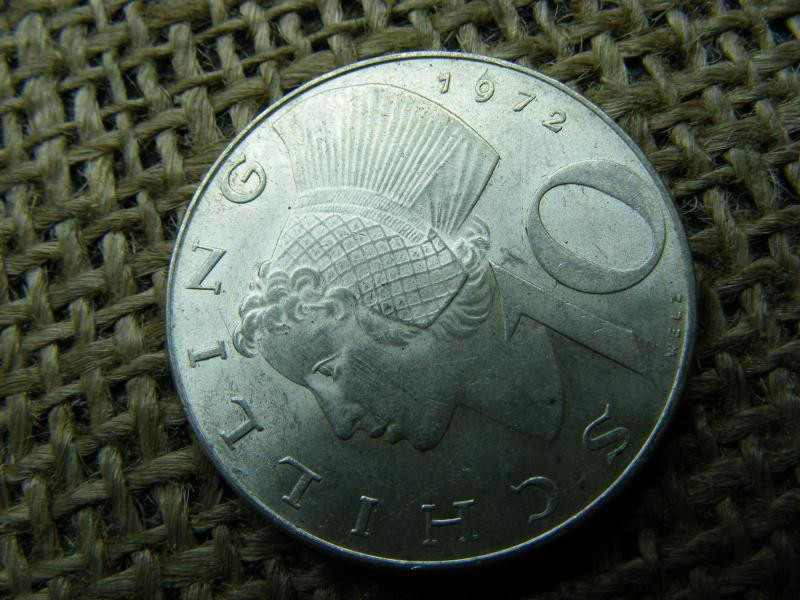 Ezüst 10 schilling érme, 1972