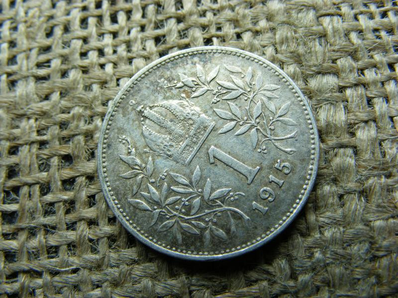 Ezüst 1 korona érme, 1915, Corona