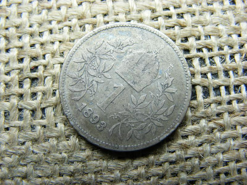 Ezüst 1 korona érme, 1893, corona