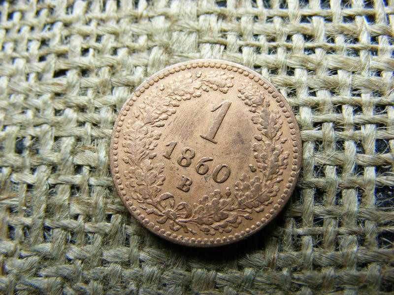 1 Krajcár 1860 B, Ferenc József-kori érme