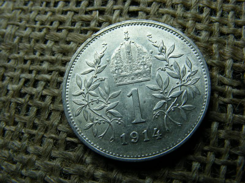Ezüst 1 korona érme, 1914, Corona