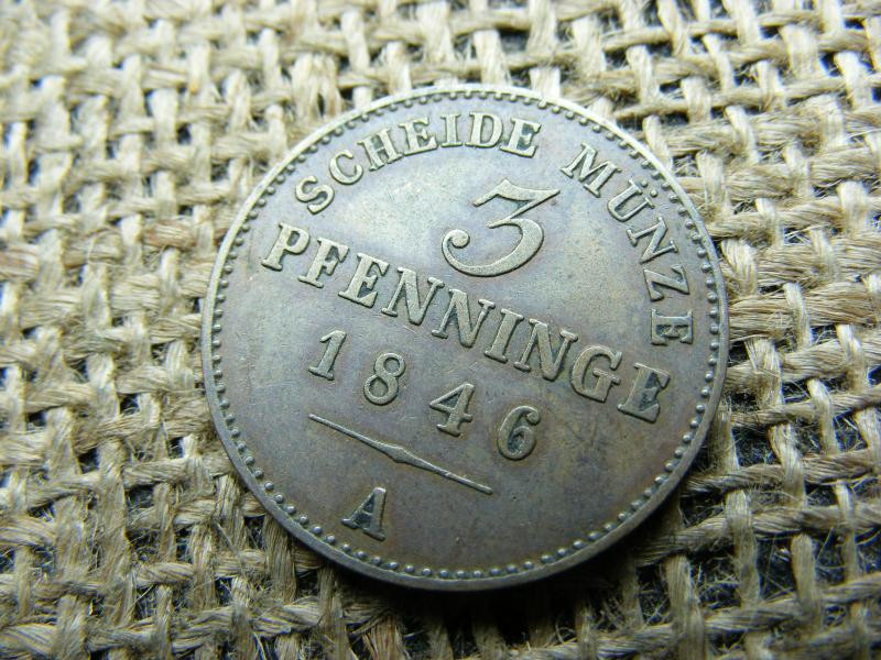 3 Pfennig érme, 1846, A jel