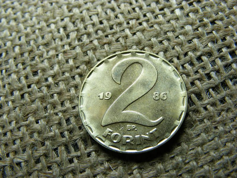 2 forintos érme, 1986, ritka