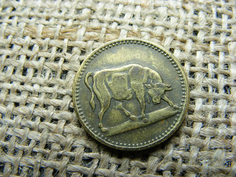 Németország, 1900 körül, SPIEL MARKE bronz játékpénz