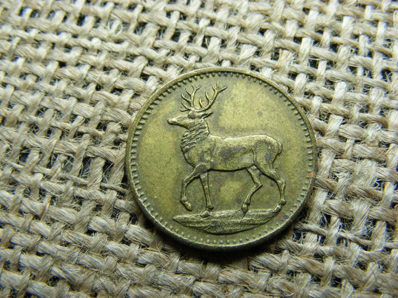 Németország, 1900 körül, SPIEL MARKE bronz játékpénz