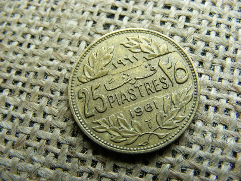 Libanon 25 piastres, 1961