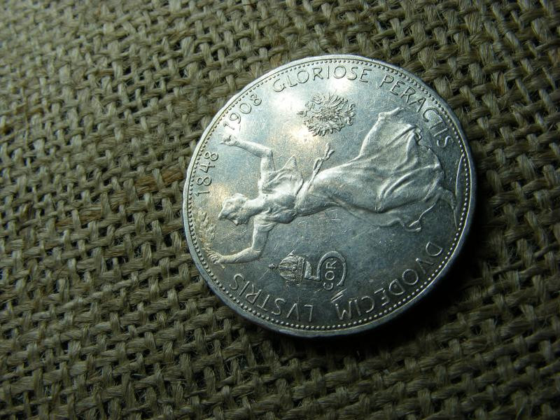 Ezüst 5 korona, 1908, Corona, extra