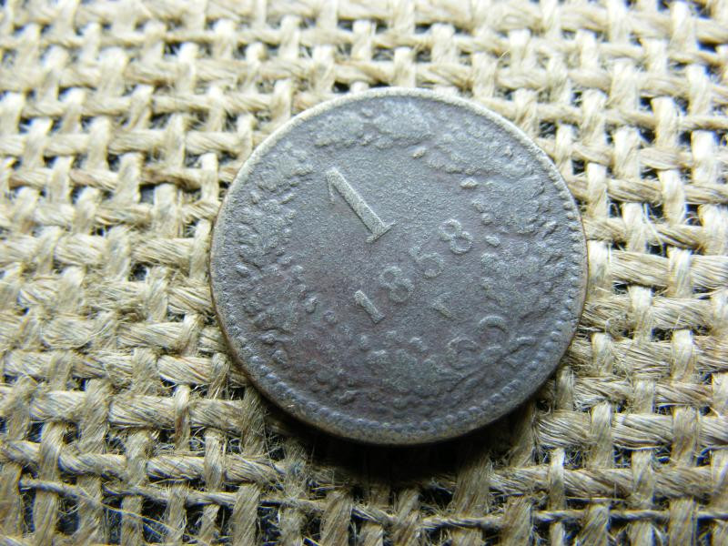 1 Krajcár 1858 V, Ferenc József-kori érme