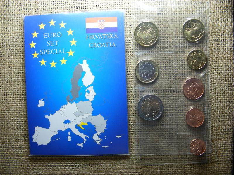 Horvátország 2023 eurócent verdefényes sor, bliszter